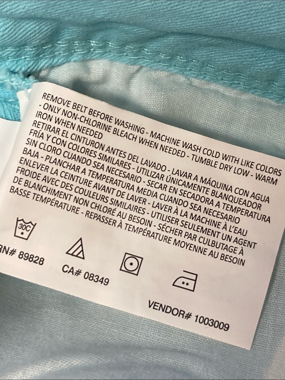Gloria Vanderbilt Lillian Skimmer Aqua Sky Blue Sz 12 NWT - Picture 7 of 11